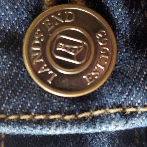 Land's End blue jeans relaxed fit traditional waist size 18P - Picture 2 of 11